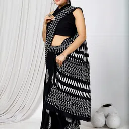 Dastkar Block Print Pure Cotton Sarees image 2