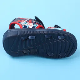 Cute Walk by Babyhug Velcro Closure Sandals withPrint - Navy Blue image 5