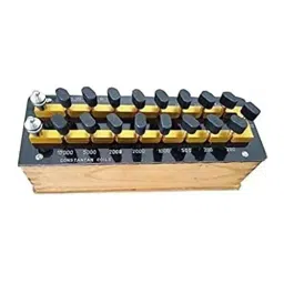 NS 0 to 1000 Ω Smooth Finish Teak Wood Resistance Box Plug for Laboratories image 1