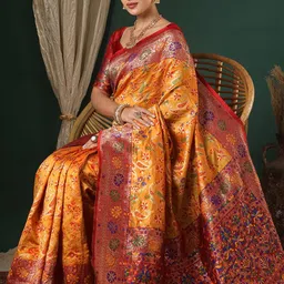 Mitera Woven Design Zari Banarasi Saree-picture-16