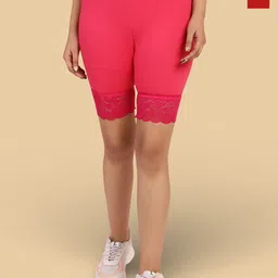 Jinfo Women Pack Of 2 Skinny Fit Mid-Rise Cycling Sports Shorts-image-62