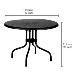 Supreme Black Plastic Cherry with Cambridge Table-Chair Set image 2
