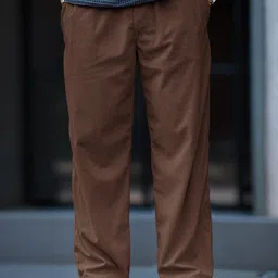 SWADESI STUFF Striped Cotton High-Rise Trousers-picture-5