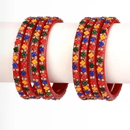 SOMIL Set Of 2 Women Alloy Bangle image 4