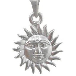 RAVIOUR LIFESTYLE Sun Shaped Silver Pendant-picture-30