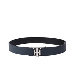 Tommy Hilfiger Men Navy Blue Textured Leather Belt-picture-33