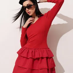 STREET 9 Ruffled A-Line Mini Dress image 1