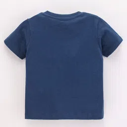 Doodle Poodle 100% Cotton Half Sleeve T-Shirt Happy Easter Text Print - Navy Blue image 2