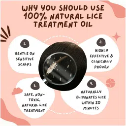 Coco Crush Lice Remover Hair Oil with Fine Teeth Nit Comb & Long Handle Lice Comb - 200 ml image 2