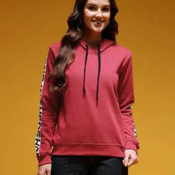 HERE&NOW Printed Taping Detail Hooded Sweatshirt image 3