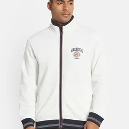 Octave Men Graphic Printed Mandarin Collar Sweatshirt image 1