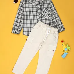 V-Mart Boys Checked Shirt With Trouser-picture-13