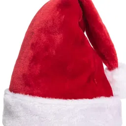 Kaku Fancy Dresses Santa Clause Hat & Beard For Kids, Velvet Fabric Hat, Christmas Costume Accessory For Boys & Girls - Includes 3 Santa Hat & 3 Santa Beard - Red & White image 4