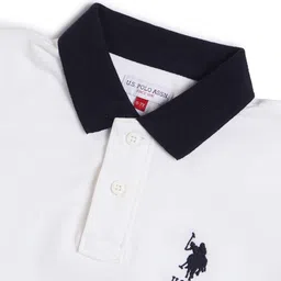 U.S. Polo Assn. Kids Boys Brand Logo Printed Polo Collar T-shirt image 3