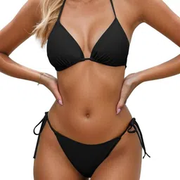 SEVEN ROCK Halter Neck Sleeveless Swim Bikini Set image 5