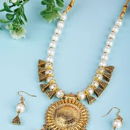 SUNHARI Pearls Beaded Jewellery Set-image-5