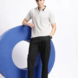 Aeropostale Men Solid Regular Fit Chinos Trousers image 4