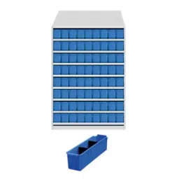 Universal UMASU7 White & Blue 9 Shelves 72 Bins Storage Rack-picture-33