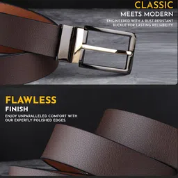 Provogue Men Textured Leather Formal Belt image 5