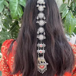 KALAKARI Women Metal Hathi Mere Sathi Ethnic Parandi-image-28