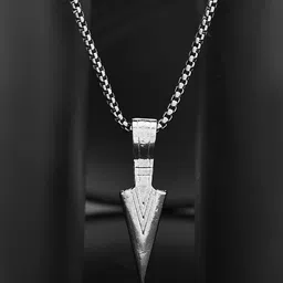 Voylla Men Rhodium-Plated Eclipse Stylish Statement Pendant With Chain-image-19