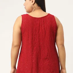 theRebelinme Women Plus Size Embellished Sequined Regular Top image 3