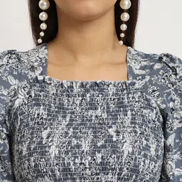 Jash Creation Women Printed Fit & Flare Midi Dress image 2