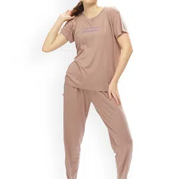 WEET Women Printed Pure Cotton Night suit-image-16