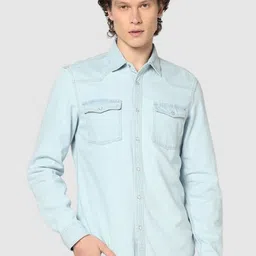 GAP Full-Sleeve Denim Shirt With Flap Pockets-picture-20