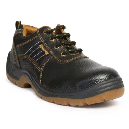 Hillson Sporty Steel Toe Safety Shoes Low Ankle PU Sole Black Full Grain Leather Size UK 9-image-15