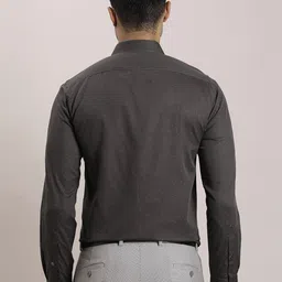 Turtle Men Classic Spread Collar Micro Ditsy Printed Lyocell Slim Fit Formal Shirt image 5