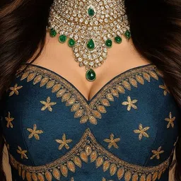 VRAGI Embroidered Saree Blouse image 2