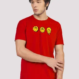 Greylongg Men Graphic Printed Round Neck Cotton T-shirt-image-77