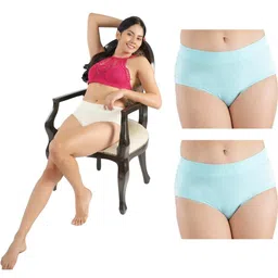 ORLIZEA Pack of 2 Women High-Rise Cotton Blend Hipster Briefs-picture-28