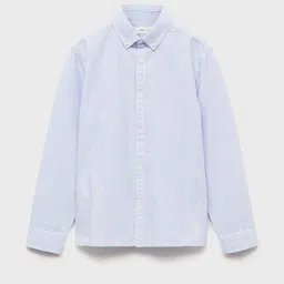 Mango Kids Boys Opaque Striped Pure Cotton Casual Shirt-picture-41
