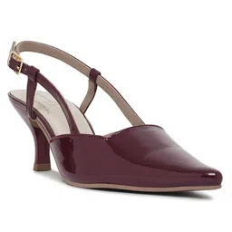 London Rag Women Pointed Toe Slingback Kitten Heel Mules-picture-27