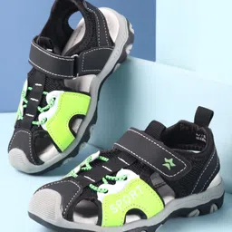 Cute Walk by Babyhug Velcro Closure Sandals With Sport Print - Green-picture-33