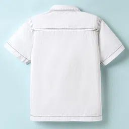 Ruff Cotton Woven Solid Colour Shirt - White image 2
