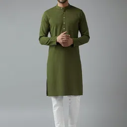 APEKTRA Men Solid Festive Cotton Straight Kurta-picture-10