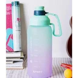 house of quirk House of Quirk1.8 Liter Time Markings BPA Free Water Bottle- Green Purple image 4