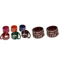 SOMIL Set Of 32 Stone-Studded Bangles-picture-22