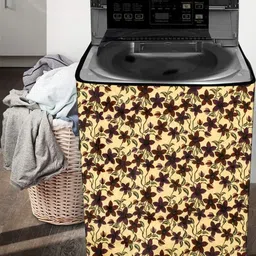 The Furnishing Tree Washing Machine Cover Sprig Pattern Yellow Compatible for Whirlpool 6.2 Kg Full image 3
