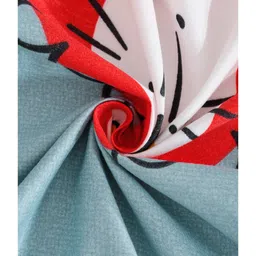 Hosta Homes 280 GSM Glaced Cotton Printed Double Bed Sheet With 1 Pillow Cover - Grey image 5