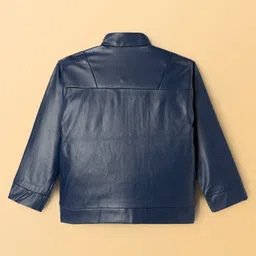 Dapper Dudes Full Sleeves Shield Applique Detailed Jacket With Tee - Blue image 5