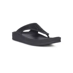Bata Women Slip On Black Sandals-image-16