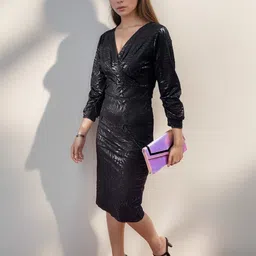 DressBerry Women V-Neck Wrap Casual Dress-picture-23