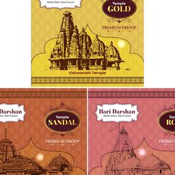 Hari darshan Pack Of 3 Brown Wooden Dhoop Incense Sticks - 100 g Each-picture-2