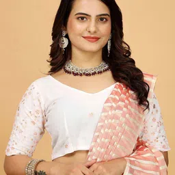 K 5 Fashion Striped Pure Georgette Saree image 5