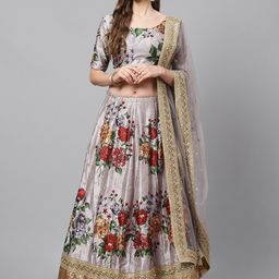 DIVASTRI Embellished Sequinned Semi-Stitched Lehenga & Unstitched Blouse With Dupatta-picture-32