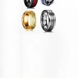 Iga collection Unisex Set Of 4 Stainless Steel Dragon Finger Rings-picture-24